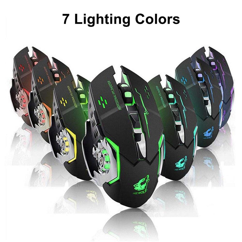 silent click wireless gaming mouse
